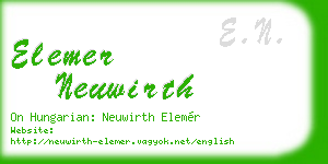elemer neuwirth business card